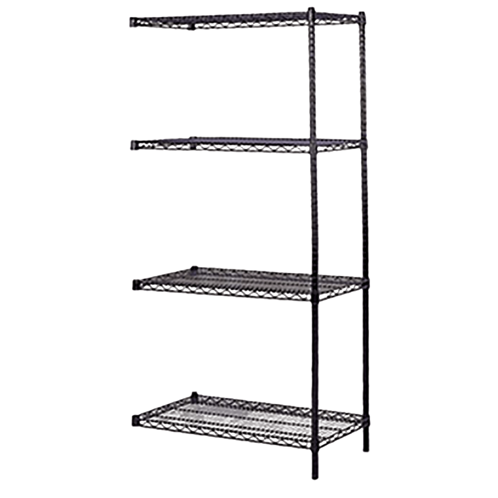 Black Powder Coated Wire Add On 63, Temporary Shelving Units