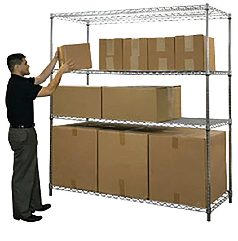 Chrome Wire Shelving 63″ Tall Units All Rack Solutions